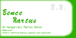 bence martus business card